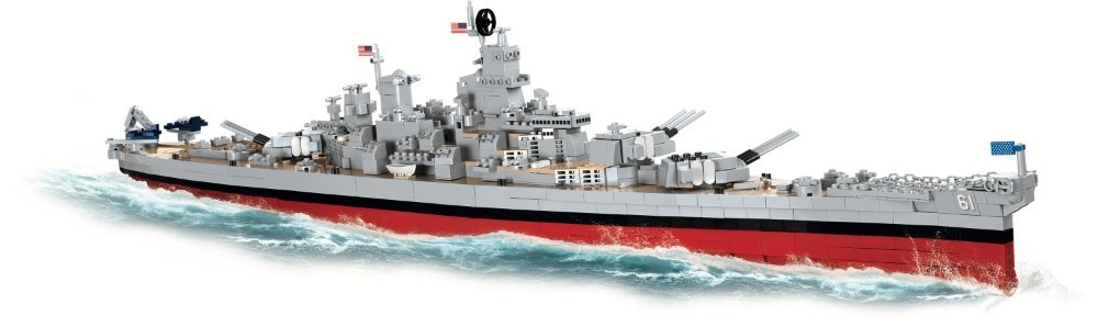 Cobi 4812 Battleship USS Missouri/USS Iowa 2410 bloques de construcción Lego ® compatible 