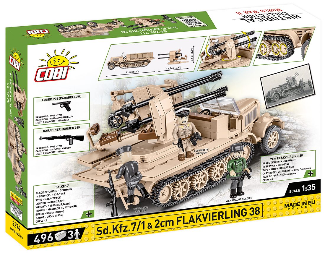 build COBI Kfz 7 & Flak 2cm Flakvierling 38 (2274)