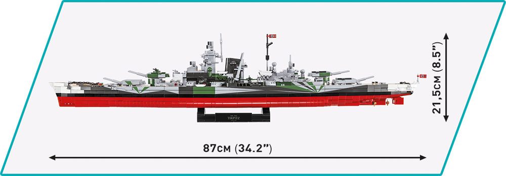 COBI Battleship Tirpitz Size