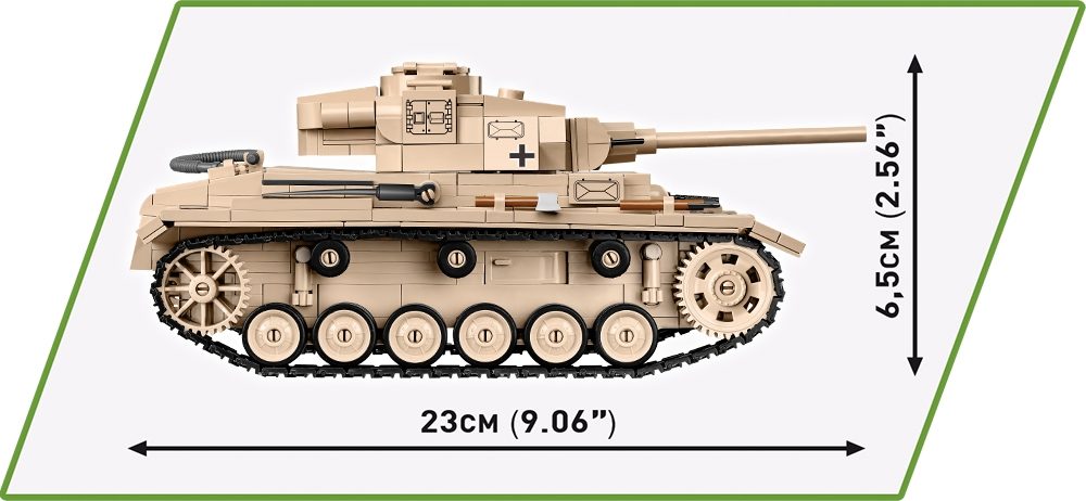 COBI Panzer III Aufs J 2 in 1 size