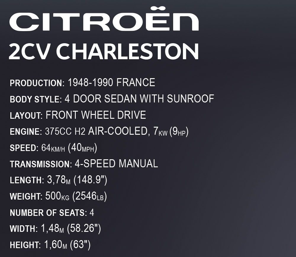 COBI Citroen 2CV Charleston 112 Scale set