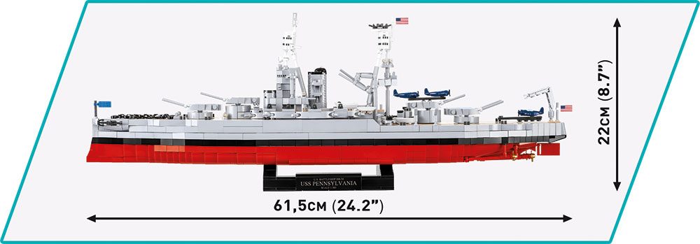 COBI Pennsylvania:Arizona Battleship size