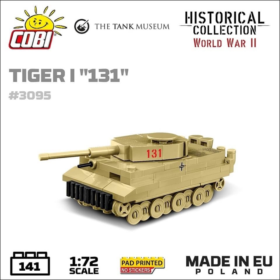 COBI 1/72 Tiger I Serial 131 Micro Tank (3095)