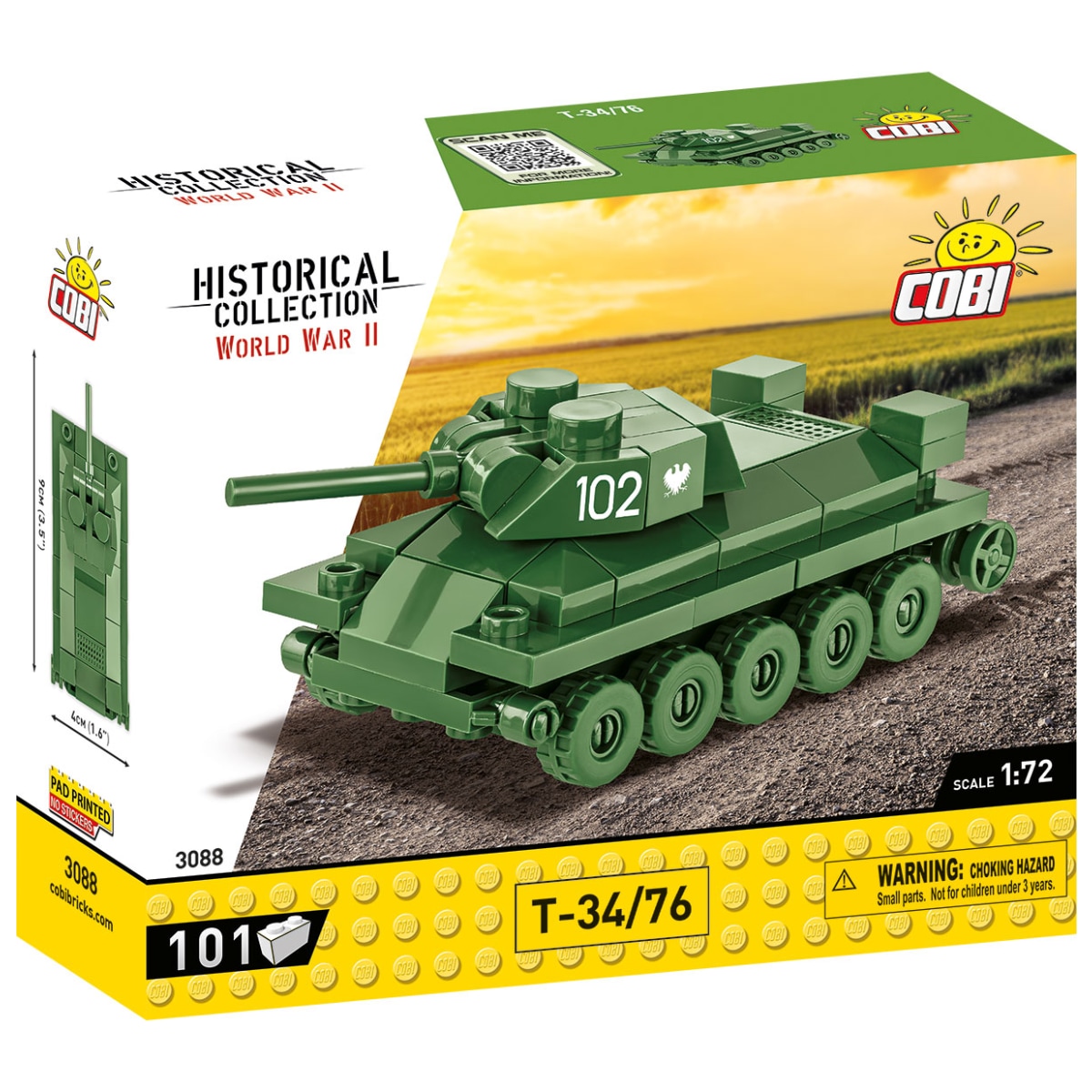 COBI 1/72 Scale T-34/76 Micro Tank (3088) - War Bricks USA